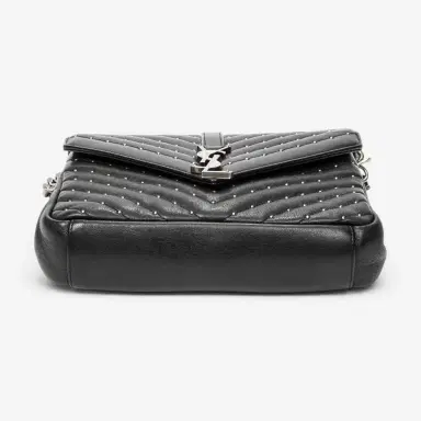 Yves Saint Laurent Yves Saint Laurent College Medium Black Chevron Leather Shoulder Bag by The Solist | Thumbnail 6 Yves Saint Laurent Yves Saint Laurent College Medium Black Chevron Leather Shoulder Bag by The Solist | Thumbnail 6