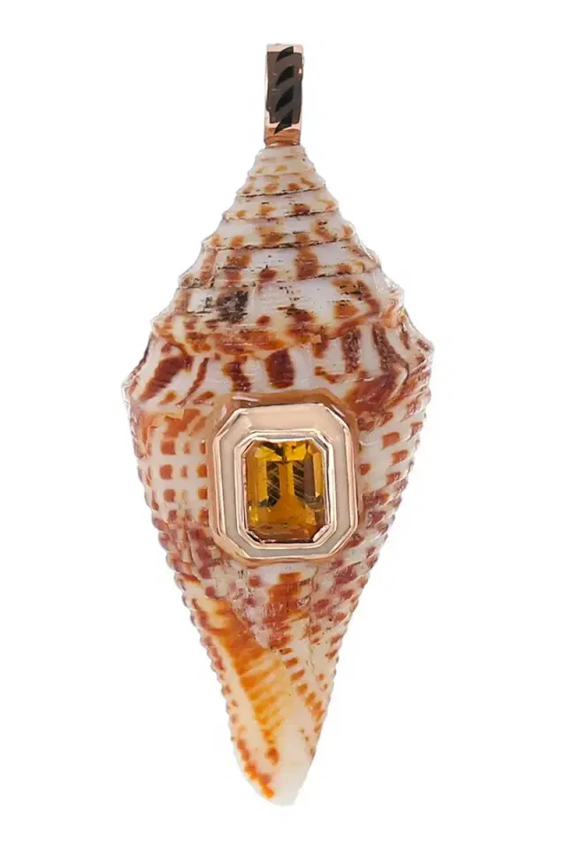 DEZSO BY SARA BELTRAN Scapolite Conus Shell Pendant