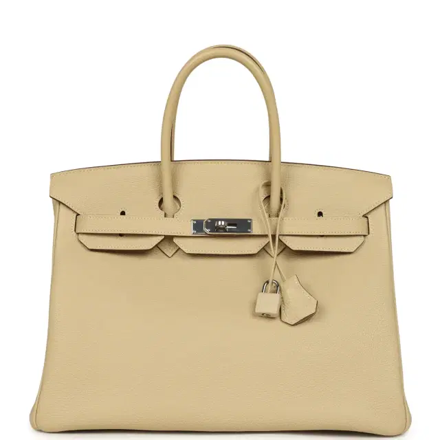 HERMÈS Pre-owned Hermes Birkin 35 Parchemin Togo Palladium Hardware