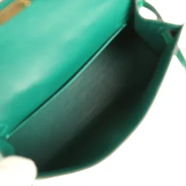 HERMÈS Pre-owned Hermes Kelly Sellier 20 Emerald Shiny Alligator Gold Hardware | Thumbnail 8