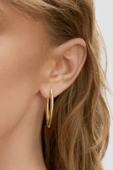 Jennifer Fisher Small Feather Hoop Earrings - Yellow | Thumbnail 2