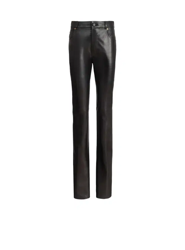 Balmain Leather high-waisted trousers