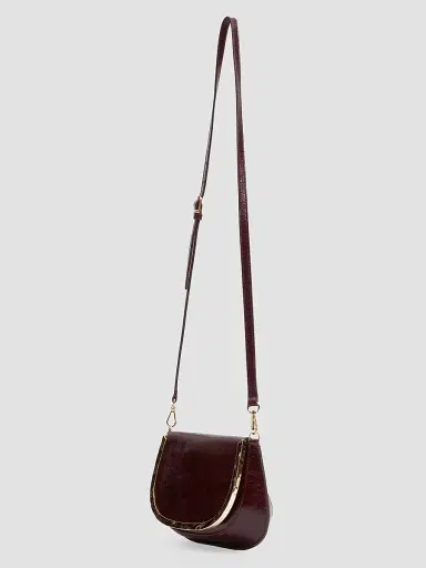 Simkhai Women's Logan Leather Crossbody Bag - Fig | Thumbnail 2 Simkhai Women's Logan Leather Crossbody Bag - Fig | Thumbnail 2