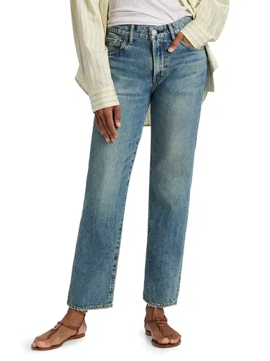 Moussy Vintage Women's Lafayette Straight-Leg Jeans - Light Blue - Size 30 | Thumbnail 3