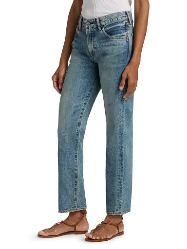 Moussy Vintage Women's Lafayette Straight-Leg Jeans - Light Blue - Size 30 | Thumbnail 4
