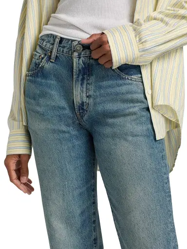 Moussy Vintage Women's Lafayette Straight-Leg Jeans - Light Blue - Size 30 | Thumbnail 6