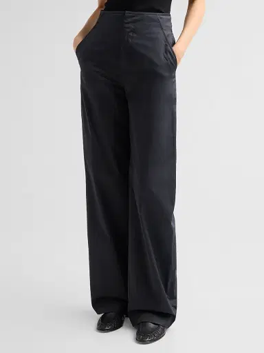 Vince Women's High Waist Cotton Trousers | Thumbnail 4 Vince Women's High Waist Cotton Trousers | Thumbnail 4