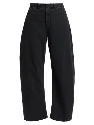 Nili Lotan Women's Tribeca Cotton Mid-Rise Barrel Pants | Thumbnail 1 Nili Lotan Women's Tribeca Cotton Mid-Rise Barrel Pants | Thumbnail 1