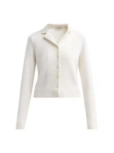 Vince Women's Notch Collar Double-Face Cardigan - Off White - Size XXS | Thumbnail 1