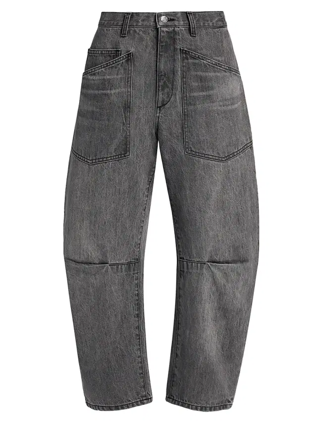 Nili Lotan Women's Shon Barrel-Leg Jeans - Ash Grey Wash