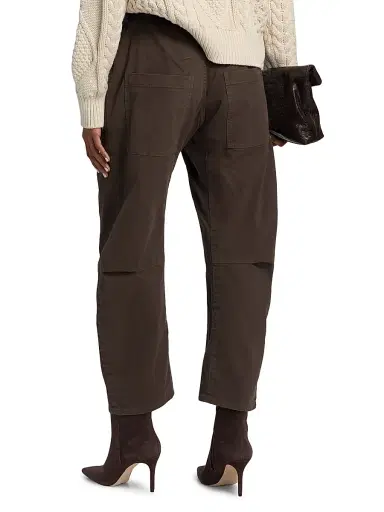 Nili Lotan Women's Shon Cotton Twill Pants - Dark Walnut - Size 10 | Thumbnail 5 Nili Lotan Women's Shon Cotton Twill Pants - Dark Walnut - Size 10 | Thumbnail 5