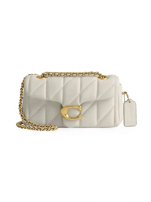 COACH Women's Tabby Leather Shoulder Bag - Chalk Gold