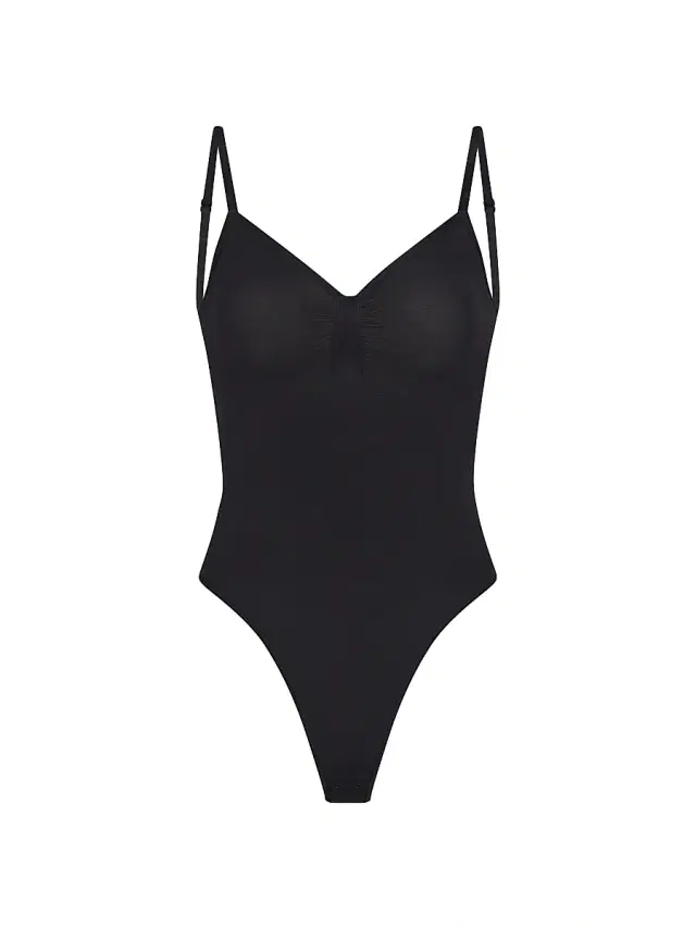 SKIMS Women's Smoothing Low-Back Bodysuit - Onyx
