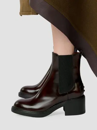 Tod's Women's 60MM Leather Chelsea Boots - Mosto - Size 11 | Thumbnail 2 Tod's Women's 60MM Leather Chelsea Boots - Mosto - Size 11 | Thumbnail 2
