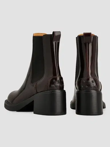 Tod's Women's 60MM Leather Chelsea Boots - Mosto - Size 11 | Thumbnail 3 Tod's Women's 60MM Leather Chelsea Boots - Mosto - Size 11 | Thumbnail 3