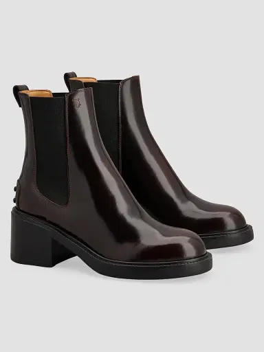 Tod's Women's 60MM Leather Chelsea Boots - Mosto - Size 11 | Thumbnail 5 Tod's Women's 60MM Leather Chelsea Boots - Mosto - Size 11 | Thumbnail 5