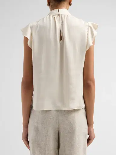 Ramy Brook Women's Balinda Satin Blouse - Bone - Size XXL | Thumbnail 3 Ramy Brook Women's Balinda Satin Blouse - Bone - Size XXL | Thumbnail 3