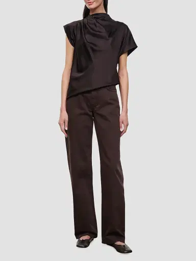 Staud Women's Davina Silk Draped Top | Thumbnail 2 Staud Women's Davina Silk Draped Top | Thumbnail 2