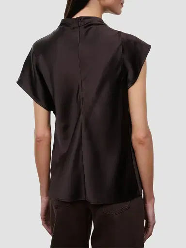 Staud Women's Davina Silk Draped Top | Thumbnail 4 Staud Women's Davina Silk Draped Top | Thumbnail 4