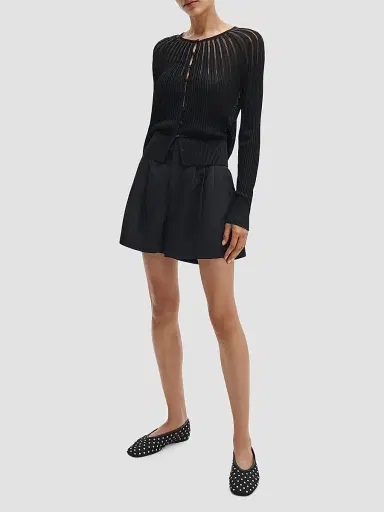 rag & bone Women's Aubrey Sheer Striped Cardigan - Black - Size XL | Thumbnail 2 rag & bone Women's Aubrey Sheer Striped Cardigan - Black - Size XL | Thumbnail 2