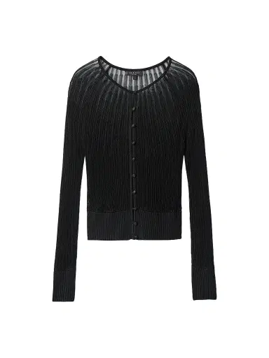 rag & bone Women's Aubrey Sheer Striped Cardigan - Black - Size XL | Thumbnail 1 rag & bone Women's Aubrey Sheer Striped Cardigan - Black - Size XL | Thumbnail 1