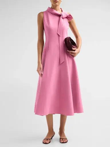 Oscar de la Renta Women's Bow Stretch-Wool Sleeveless Day Dress | Thumbnail 2 Oscar de la Renta Women's Bow Stretch-Wool Sleeveless Day Dress | Thumbnail 2