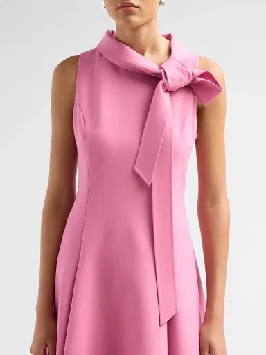 Oscar de la Renta Women's Bow Stretch-Wool Sleeveless Day Dress | Thumbnail 5 Oscar de la Renta Women's Bow Stretch-Wool Sleeveless Day Dress | Thumbnail 5