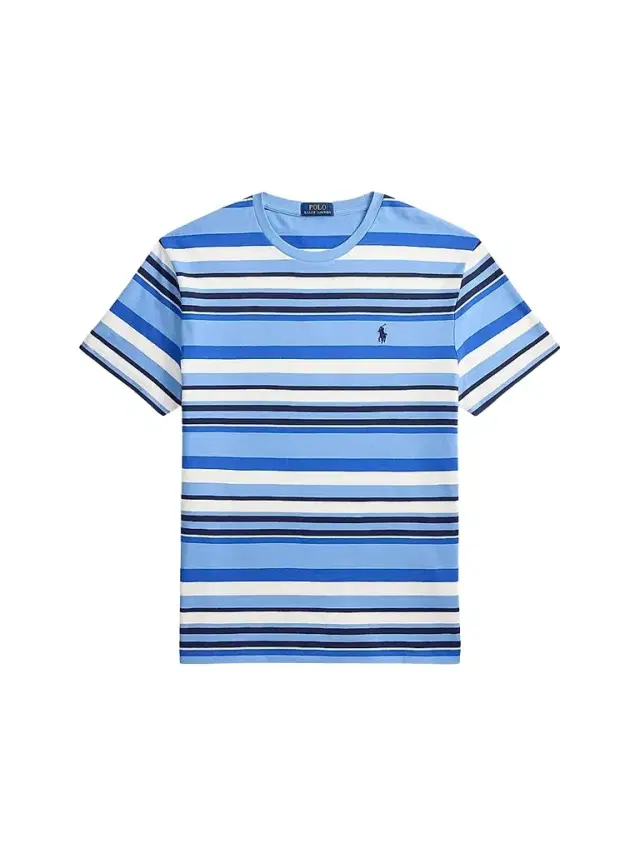 Men's Striped Cotton T-Shirt - Bristol Blue Multi
