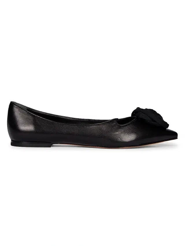 Roger Vivier Women's I Love Vivier Rose Leather Ballerina Flats - Nero