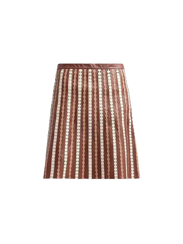 Yves Salomon Women's Perforated Leather Knee-Length Skirt - Petra