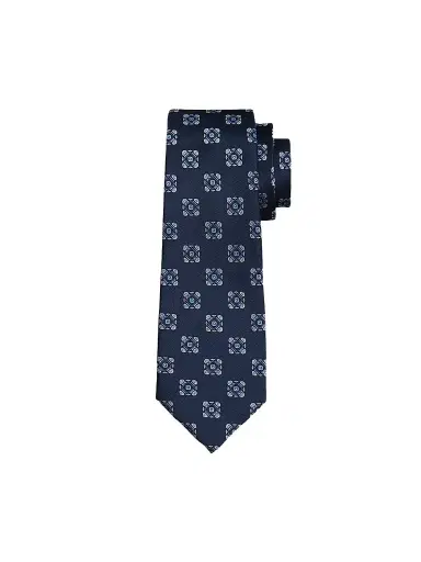 Kiton Men's Medallion Woven Silk Tie | Thumbnail 1 Kiton Men's Medallion Woven Silk Tie | Thumbnail 1