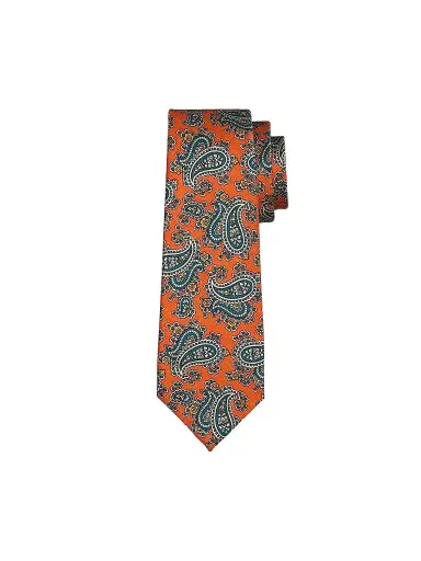 Kiton Men's Paisley Silk Twill Tie | Thumbnail 1 Kiton Men's Paisley Silk Twill Tie | Thumbnail 1