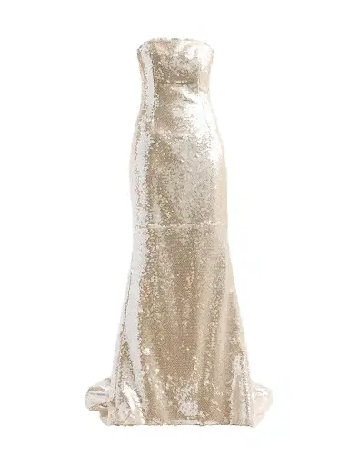 LaQuan Smith Women's Strapless Lace-Up Corset Gown - Silver - Size Large | Thumbnail 1 LaQuan Smith Women's Strapless Lace-Up Corset Gown - Silver - Size Large | Thumbnail 1