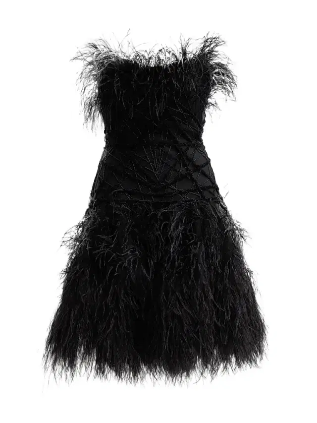 Pamella Roland Women's Embroidered-Tulle Strapless Cocktail Mini Dress - Black