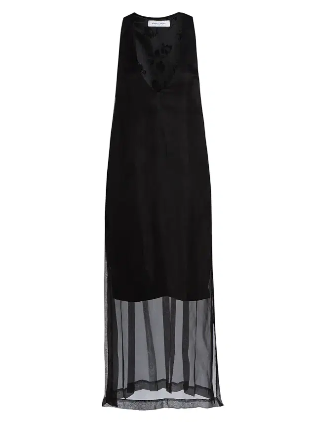 Prabal Gurung Women's Pleated-Back Sleeveless Midi Dress - Black