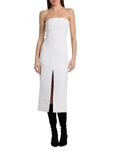 Brandon Maxwell Women's The Ames Strapless Midi-Dress - White - Size 6 | Thumbnail 3 Brandon Maxwell Women's The Ames Strapless Midi-Dress - White - Size 6 | Thumbnail 3