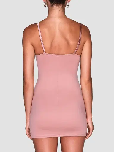 Fleur du Mal Women's Le Stretch Micro U-Plunge Mini Slip Dress | Thumbnail 3
