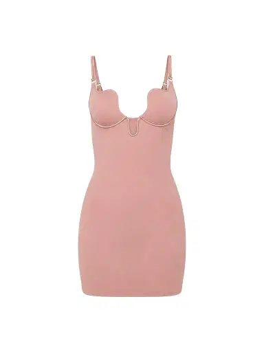 Fleur du Mal Women's Le Stretch Micro U-Plunge Mini Slip Dress | Thumbnail 1