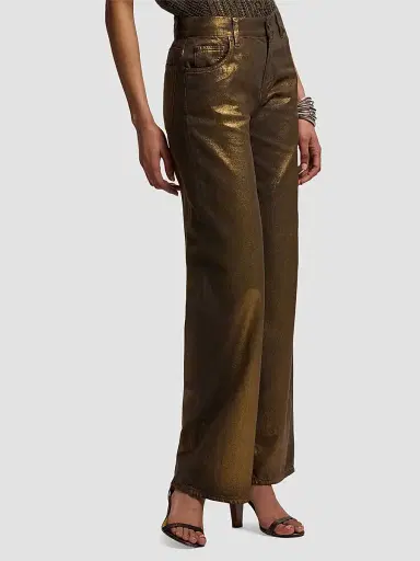 Ralph Lauren Collection Women's Mercer Relaxed Wide-Leg Jeans - Bronze - Size 31 | Thumbnail 4 Ralph Lauren Collection Women's Mercer Relaxed Wide-Leg Jeans - Bronze - Size 31 | Thumbnail 4