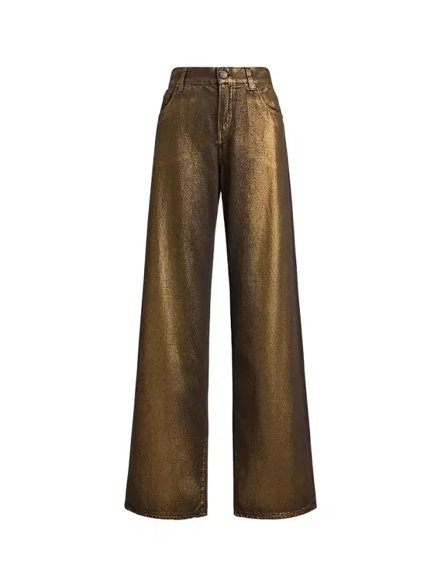 Ralph Lauren Collection Women's Mercer Relaxed Wide-Leg Jeans - Bronze