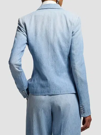 Ralph Lauren Collection Women's Lochlan Cotton Denim Blazer | Thumbnail 4 Ralph Lauren Collection Women's Lochlan Cotton Denim Blazer | Thumbnail 4