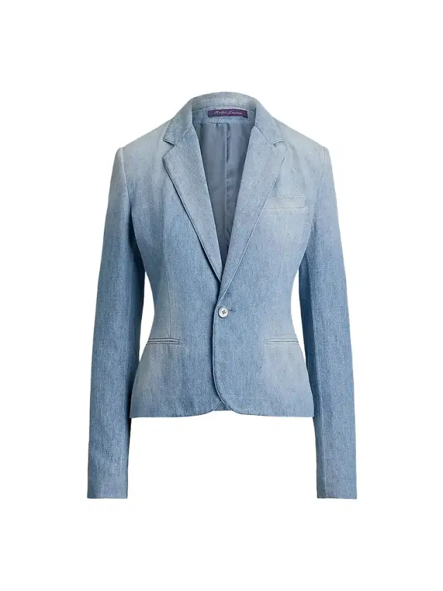 Ralph Lauren Collection Women's Lochlan Cotton Denim Blazer - Cirrus Indigo