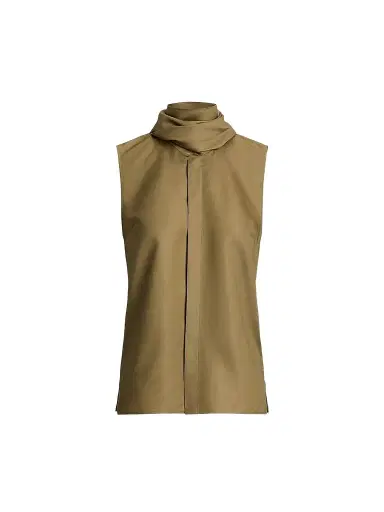 Ralph Lauren Collection Women's Gilmore Satin Taffeta Top - Porcini - Size 8 | Thumbnail 1