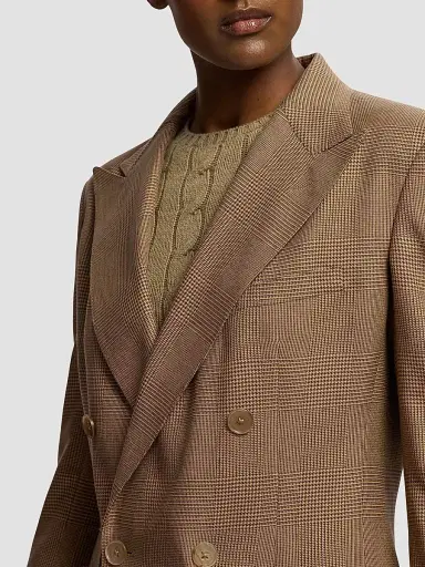 Ralph Lauren Collection Women's Lily Glen Plaid Silk Blazer | Thumbnail 5
