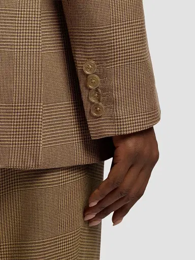 Ralph Lauren Collection Women's Lily Glen Plaid Silk Blazer | Thumbnail 6