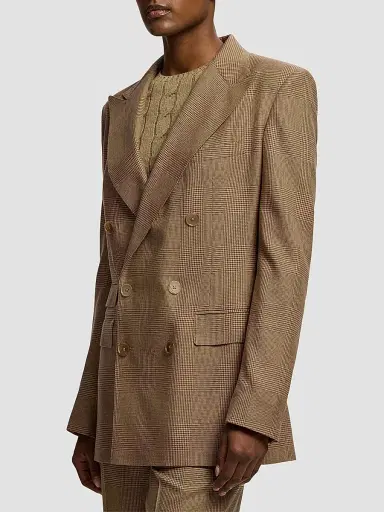Ralph Lauren Collection Women's Lily Glen Plaid Silk Blazer | Thumbnail 7