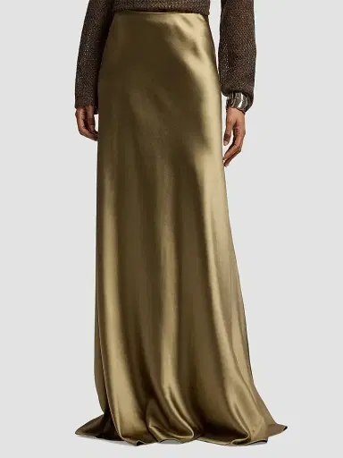 Ralph Lauren Collection Women's Masina Satin Maxi Skirt - Porcini - Size 8 | Thumbnail 2 Ralph Lauren Collection Women's Masina Satin Maxi Skirt - Porcini - Size 8 | Thumbnail 2