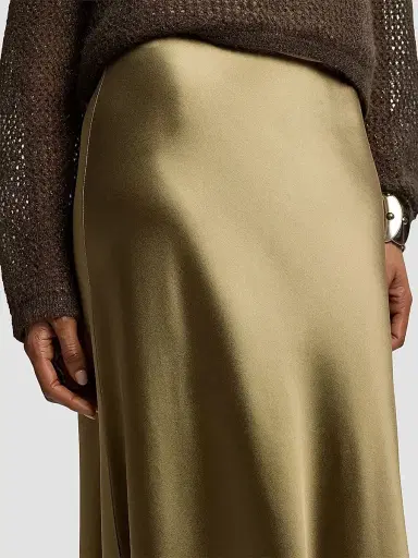 Ralph Lauren Collection Women's Masina Satin Maxi Skirt - Porcini - Size 8 | Thumbnail 5 Ralph Lauren Collection Women's Masina Satin Maxi Skirt - Porcini - Size 8 | Thumbnail 5