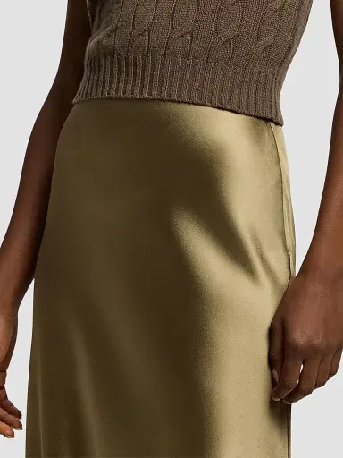 Ralph Lauren Collection Women's Masina Satin Maxi Skirt - Porcini - Size 8 | Thumbnail 6 Ralph Lauren Collection Women's Masina Satin Maxi Skirt - Porcini - Size 8 | Thumbnail 6