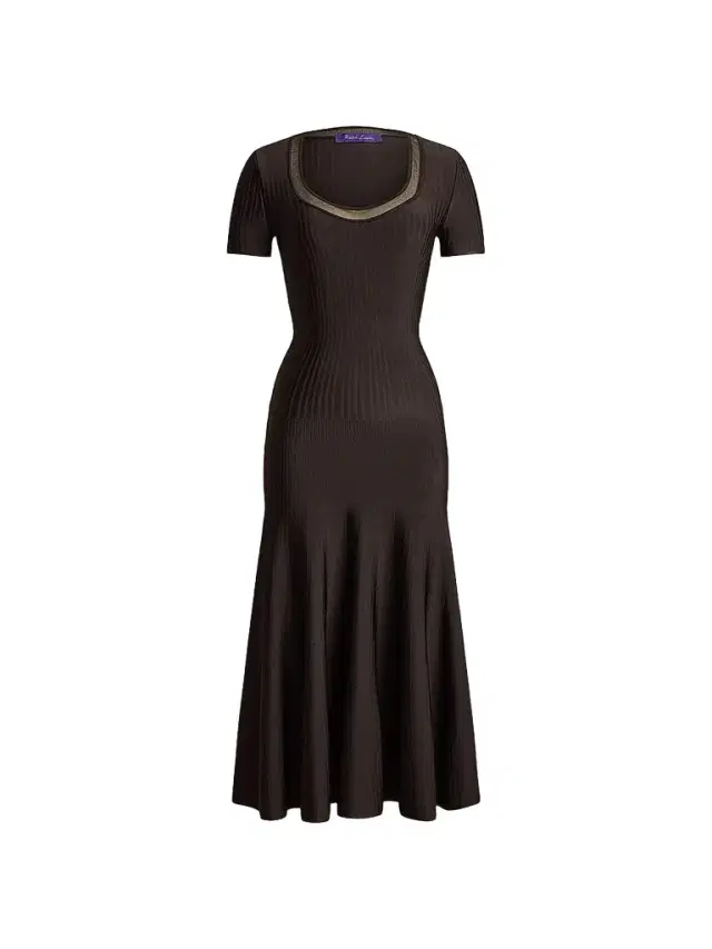 Ralph Lauren Collection Women's Gwenn Sheer-Trim Sweaterdress - Sycamore